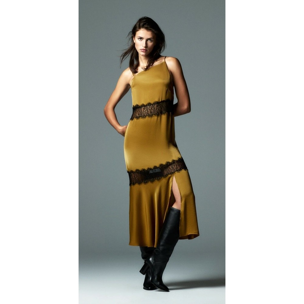 Zara Lace Silky Slip Dress Sz. S NWT